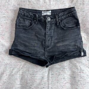 One x One Teaspoon Black Jean Shorts
